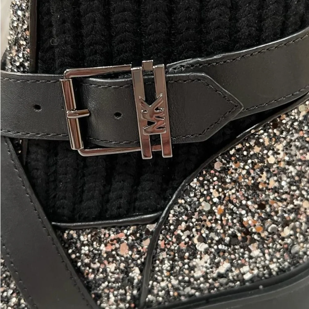 Michael Kors Alistair Glitter Slip-Ons Boots. - Picture 8 of 12